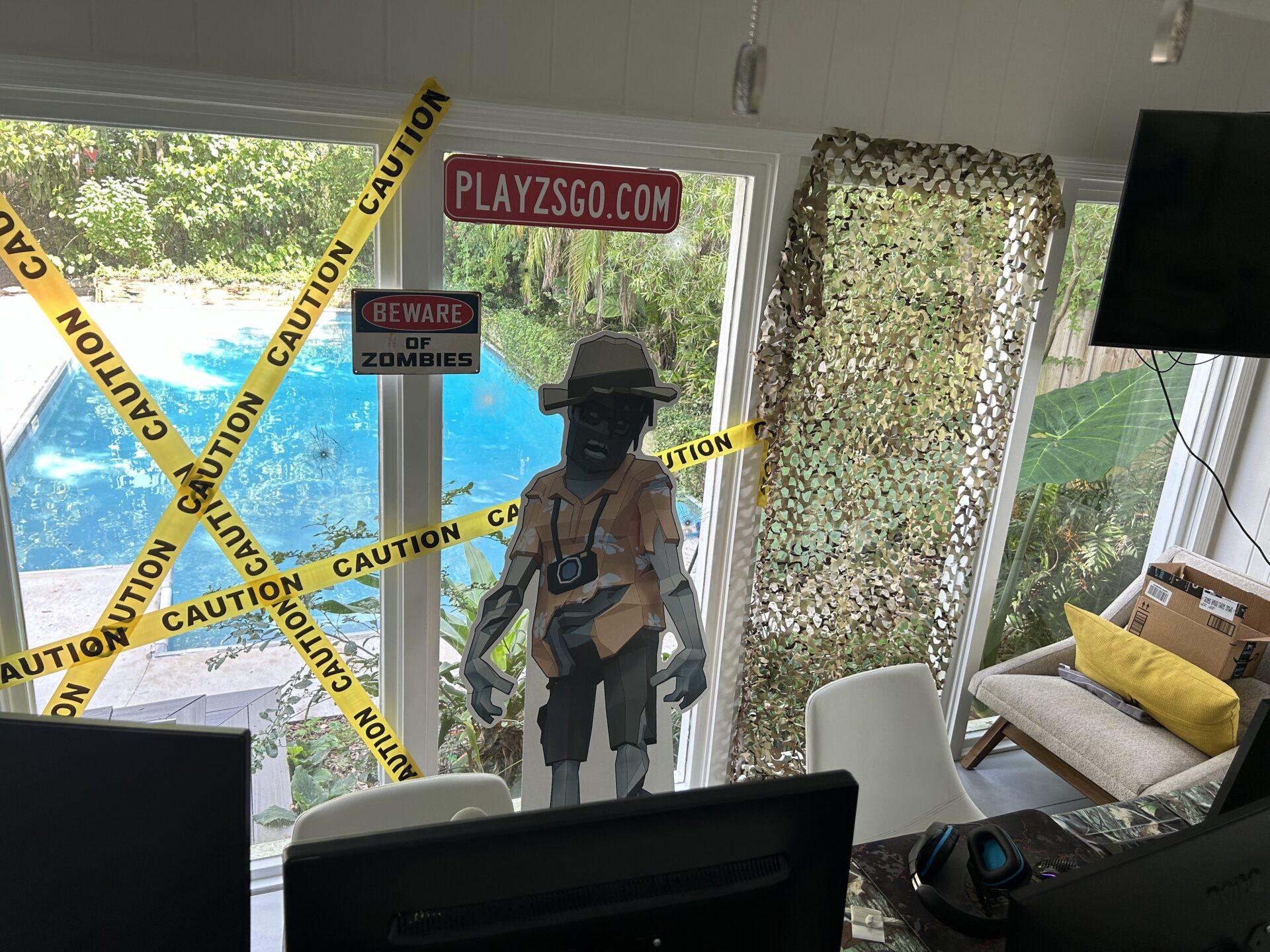 Zombie game workstation for Steam Next Fest 2023.