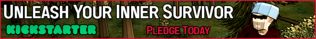 Zombie game kickstarter campaign banner.
