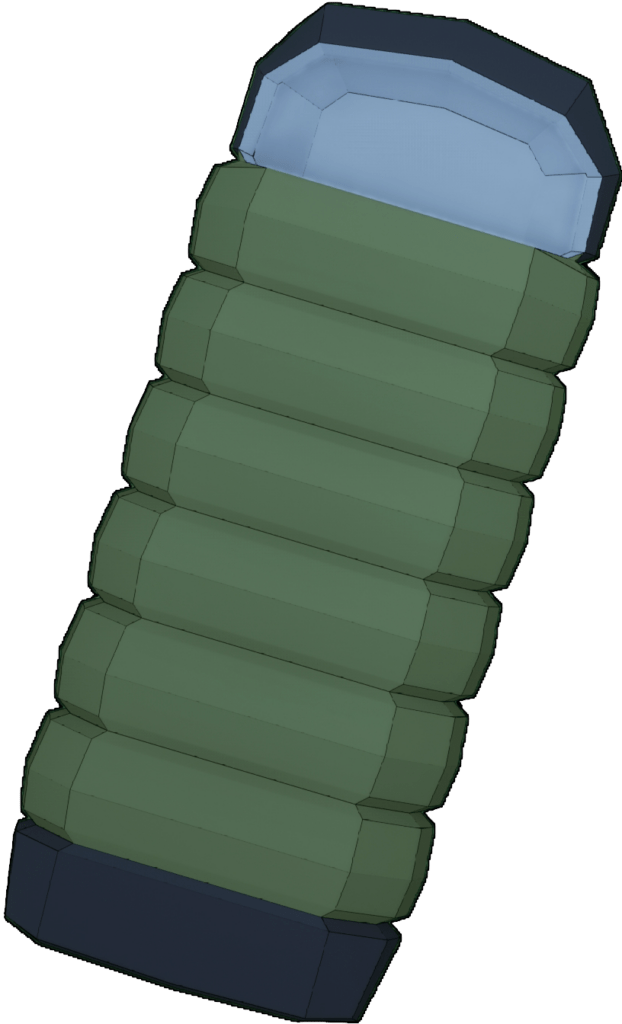 The sleeping bag in ZSGO that allows you to designate a spawn point in this island survival game.