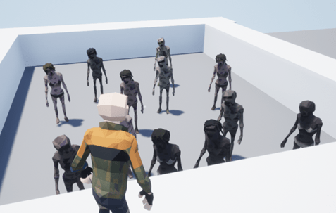 Zombie Game AI Demo Testing.